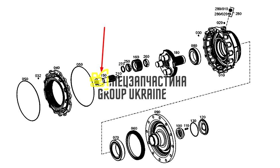 4474351048 Вал сонячної шестерні ZF