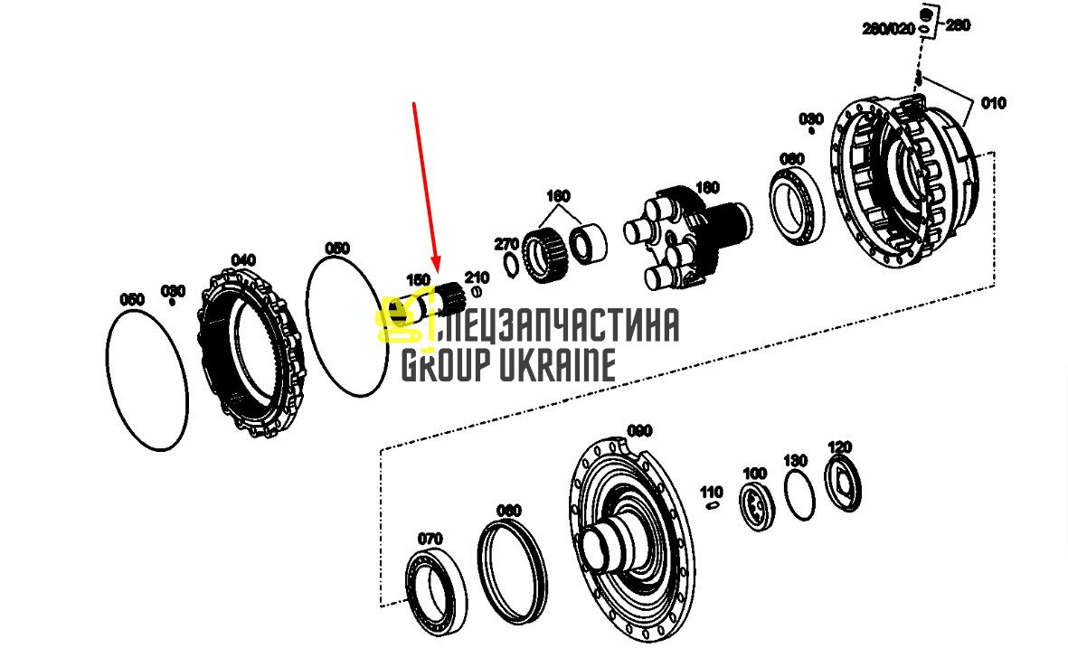 4474352062 Вал шестерні ZF