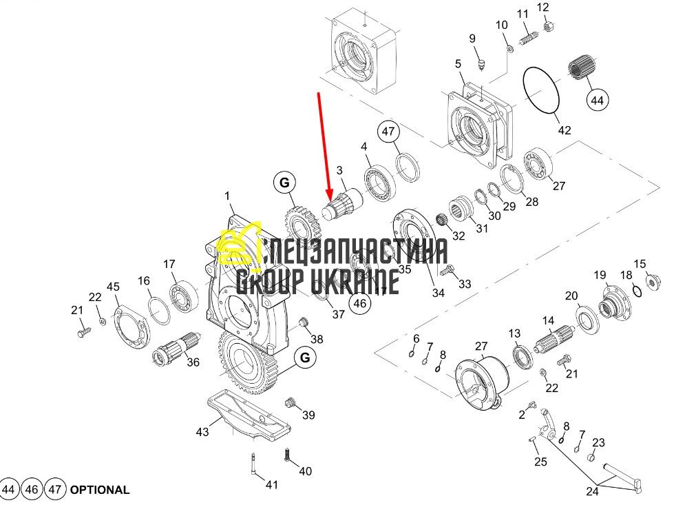 PJ7417186 (721.14.004.06) Вал шестерні Volvo