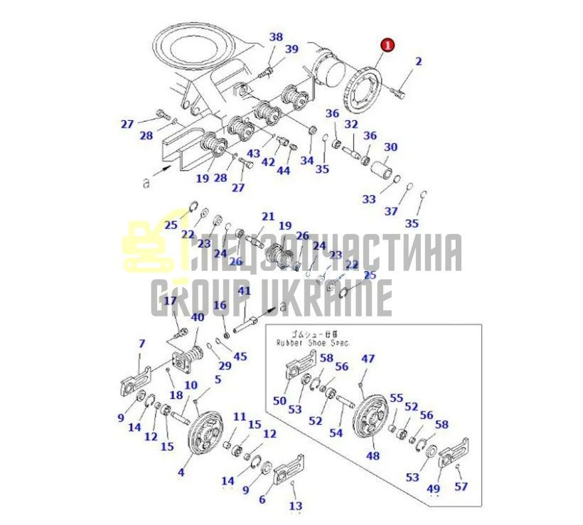 Yanmar 172141-29110 Провідне колесо (привідна зірочка) для VIO30-3, B3-1