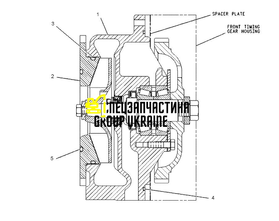 Насос водяний CAT Caterpillar PAI 381807 CAT C15 C16 C18 3406E New Water Pump Replaces 161-5719 0R-9869 10R-0484 0R9869 10R0484 161521&nbsp;
