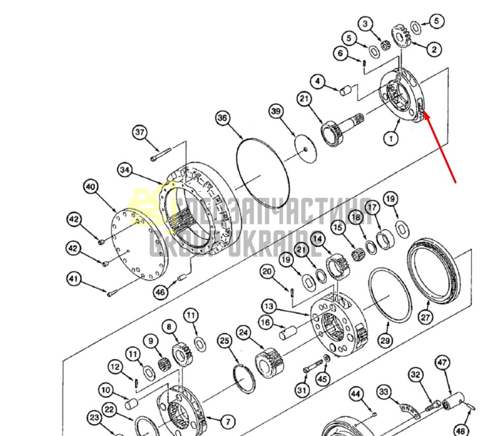 160094А1 Корпус планетарної передачі Case 9040B, 9030B