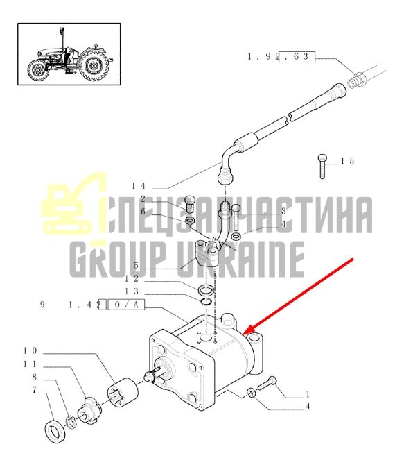 Case 5179730 (1901321, 1901323, 1930046) Гідравлічний насос A25 для JX1060C