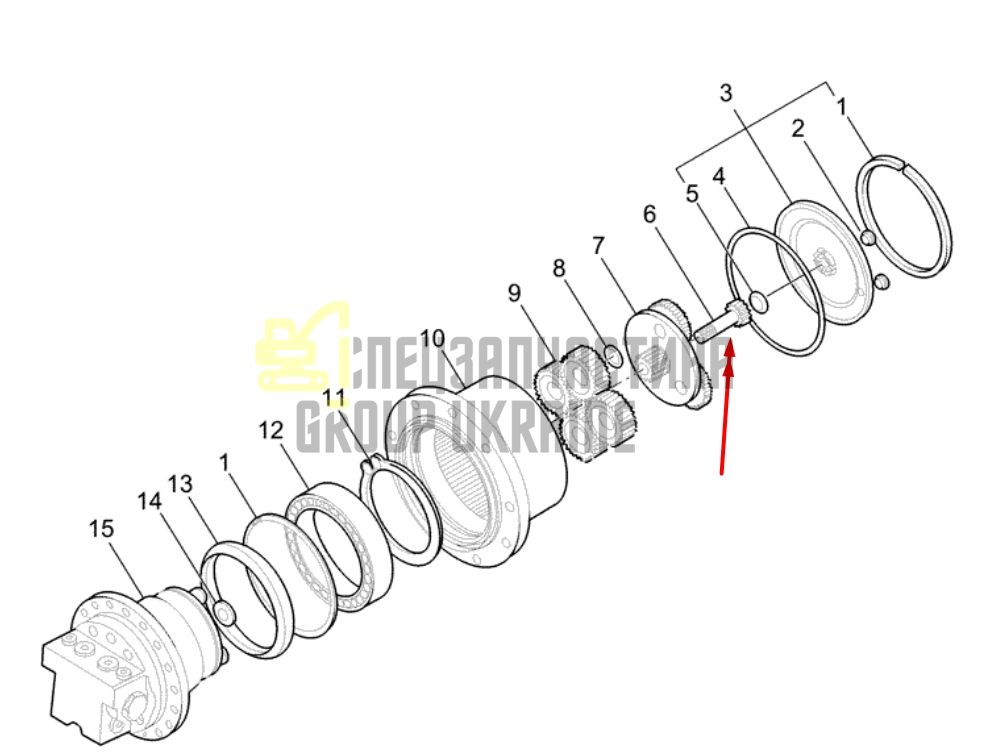 72275293 Вал главной передачи CASE CX16B