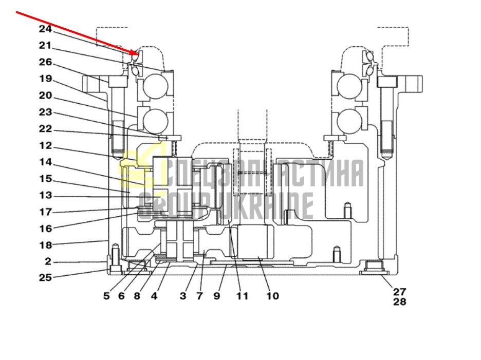 Сальник бортового редуктора LE00993 CASE CX290, CX300, CX330 даукон