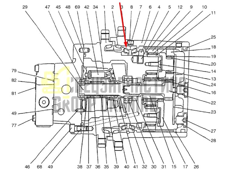 Підшипник редуктора CASE CX25 PM15V01004S003