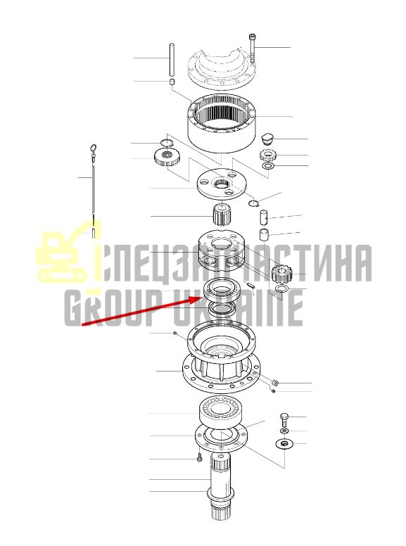 2109-1050 Підшипник редуктора DOOSAN SOLAR 500 LC-V