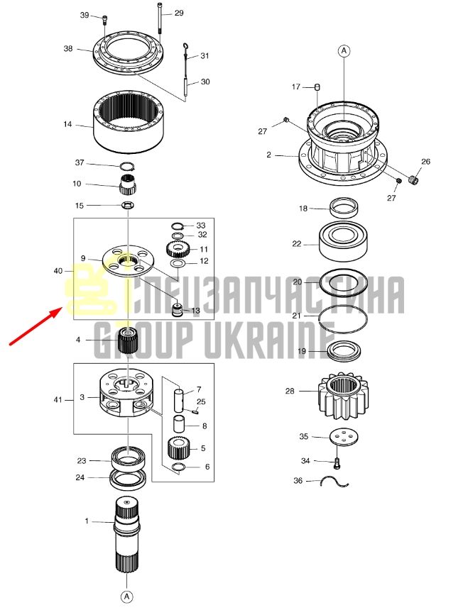 230-00066 Водило у зборі Doosan S340LC-V, S420LC-V