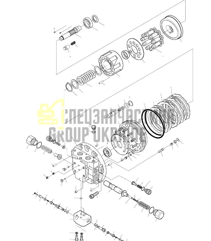 401-00454 Редуктор ходу без гідравлічного двигуна DOOSAN Solar S-225LC-V