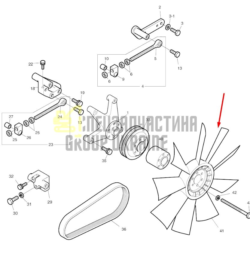 Купити Kobelco 16361-E0170 Крильчатка для J08