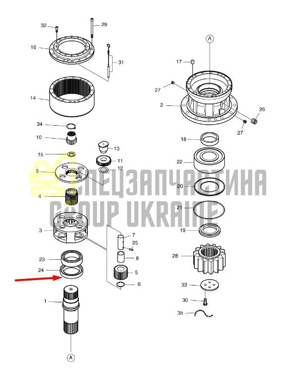 DS-32-22 Підшипник роликовий сферичний Doosan 420lc-v