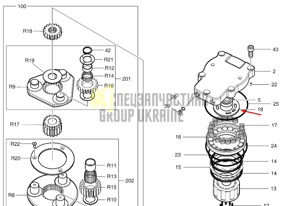 Придбати Doosan K9006201 Розподільна шайба для DX53W, DX55W
