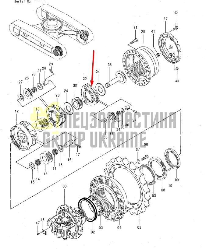 2034835 Водило, планетарна передача Hitachi