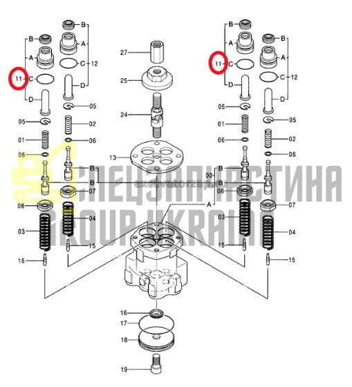 Hitachi 3058790 Товкач джойстика для EX200