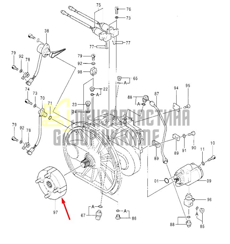 Купити Hitachi 4235766 Гнучка муфта 40H для EX200