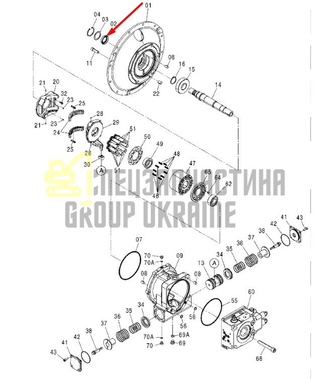 4320490 Сальник гідромотора ходу HITACHI ZX110