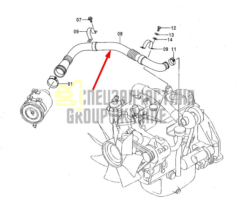 Купить Hitachi 4353638 Патрубок воздушный для EX120, EX130