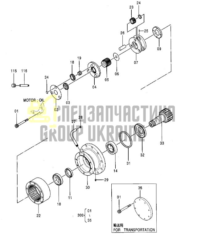 4397256 Редуктор повороту Hitachi EG40R, EX60-5(LC), EX60BUN-5, EX70LCK-5