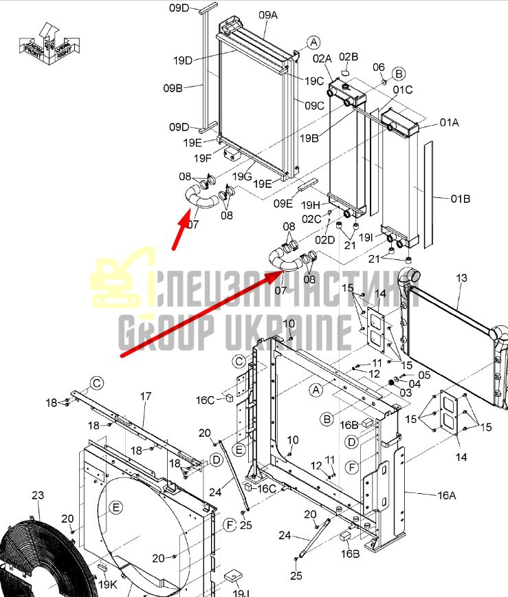 Купити Hitachi 4654984 Патрубок повітряний для ZX470, ZX670