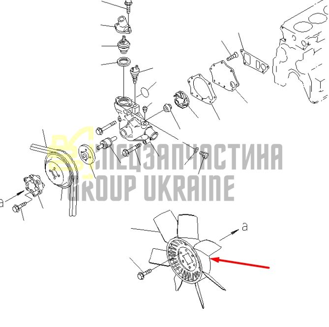 Купити Komatsu 600-623-6520 Крильчатка для двигуна 6D95L 4D95S бульдозера D31E-18, D31P