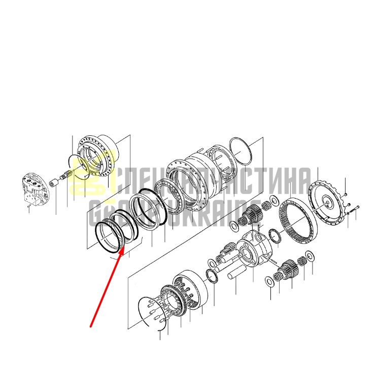 Сальник бортового редуктора 719282 Komatsu SOLAR 150LC-V даукон, ущільнення