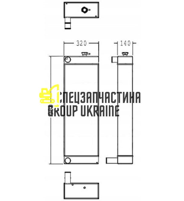 334/F1247 Водяний радіатор JCB JS200