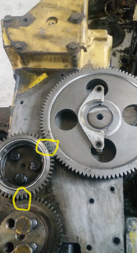Caterpillar 3116 збирання двигуна-поєднуємо мітки