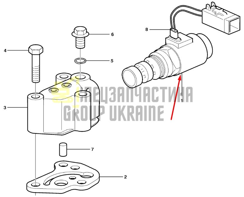 Volvo 11709232 Електромагнітний клапан (соленоїд) 12V для BL61PLUS, BL71PLUS