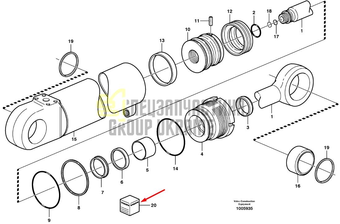 11709528 Ремкомплект (набір ущільнень) для Volvo BL61, BL61PLUS, BL70, BL71, BL71PLUS