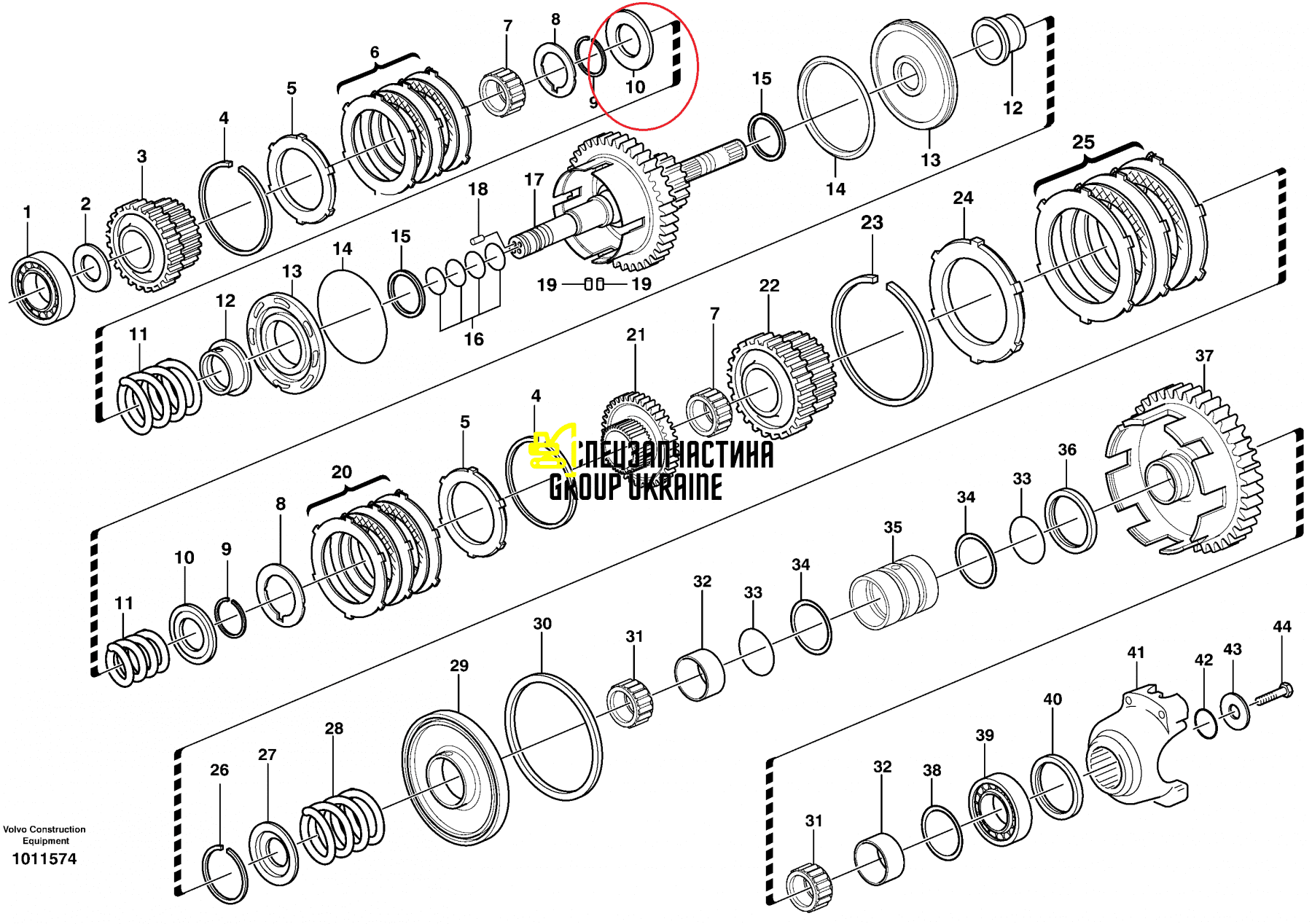 133912 (181161A1, CA0133912, 6194355M1, 11709089) CARRARO Тарілка стопорної пружини в муфту