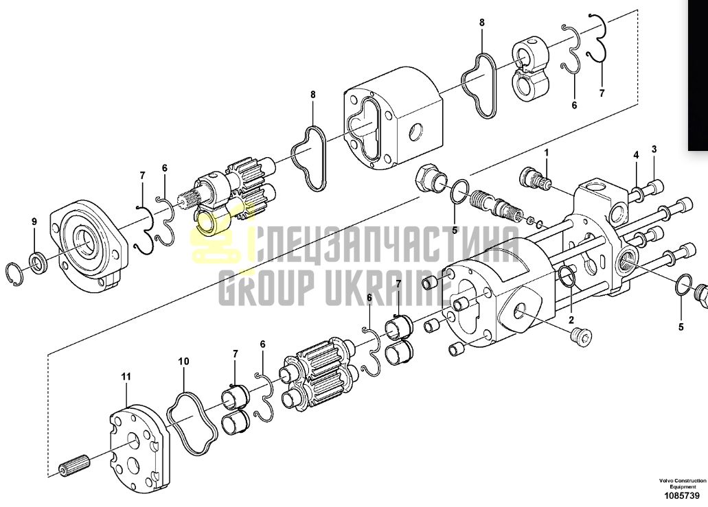 Volvo 14376727 Насос гідравлічний EW180B, EW200B