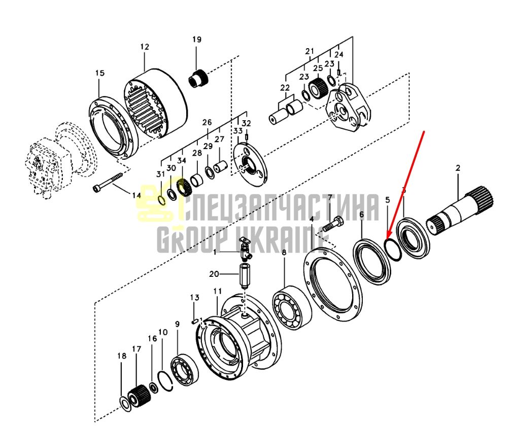 14508911 Сальник редуктора повороту Volvo EC210B, EC210BLC