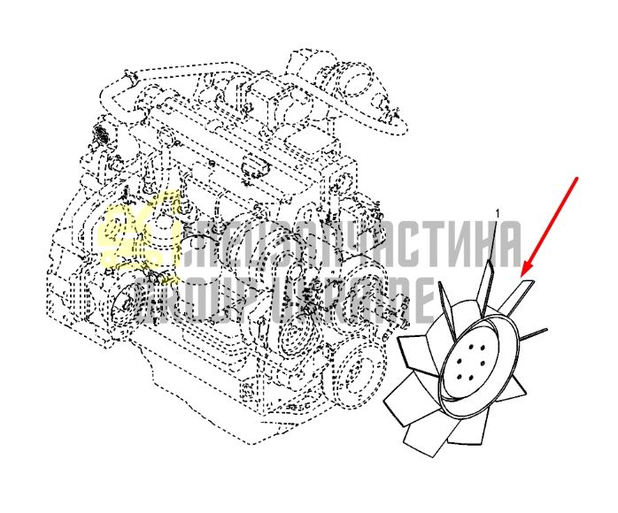 Купити Volvo VOE46678140 Крильчатка для PT220, SD110