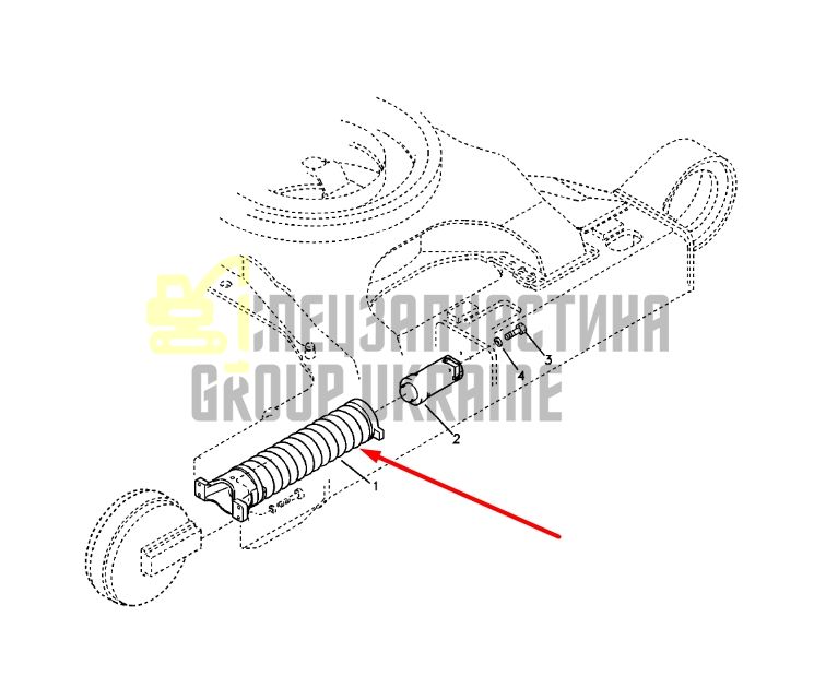 Volvo 14522603 Натягувач гусениці для EC700