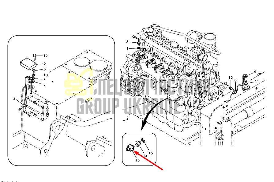 14529033 Датчик тиску оливи VOLVO EC140B/EC360B