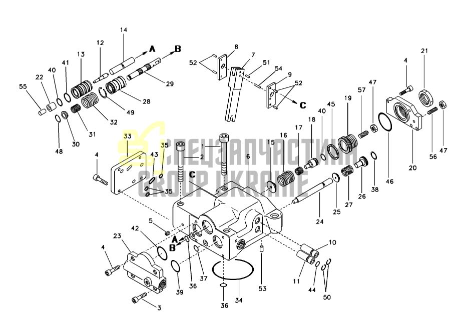 Volvo VOE14533619 Регулятор гідравлічного насоса Kawasaki K3V140, K3V180, Handok