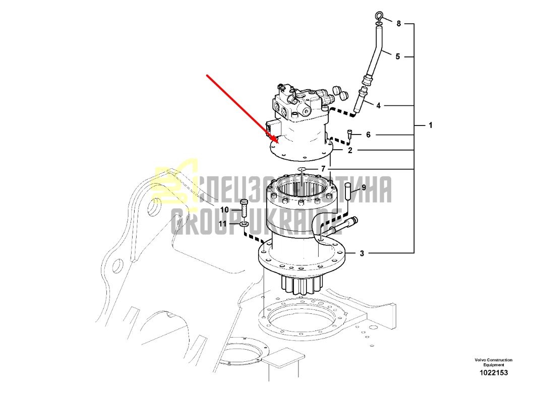 14552686 Гідромотор повороту Volvo EC210