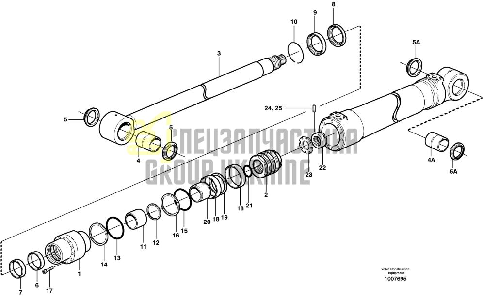Купити Volvo 14589717 Ремкомплект гідроциліндра для EW180, EW200