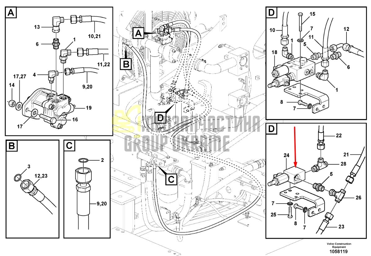 Volvo 14616529 Гідравлічний клапан охолоджуючого вентилятора
