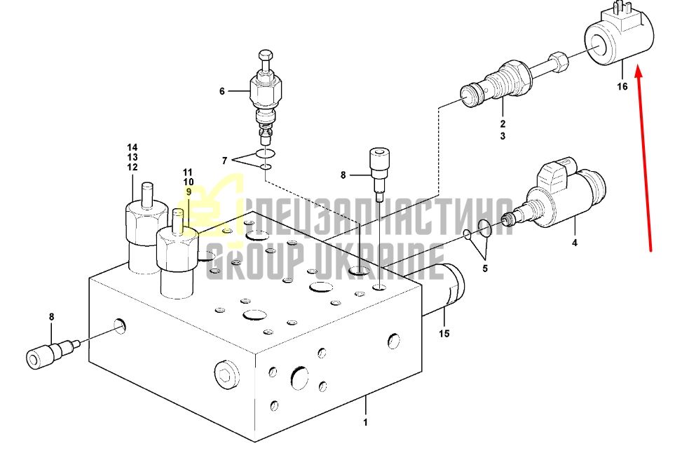 Volvo 15092682 Обмотка соленоїда на навантажувач Volvo L120