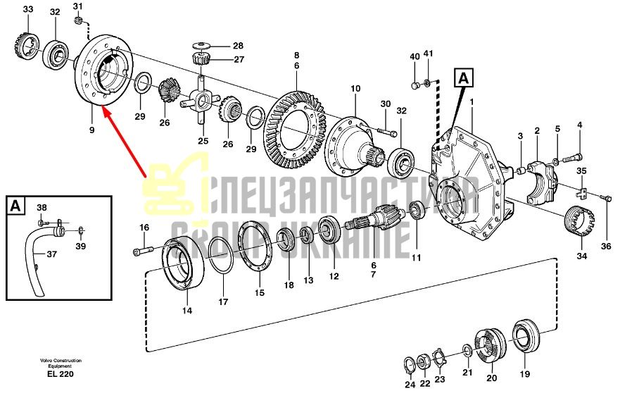 15155278 Корпус диференціалу Volvo L150, L180