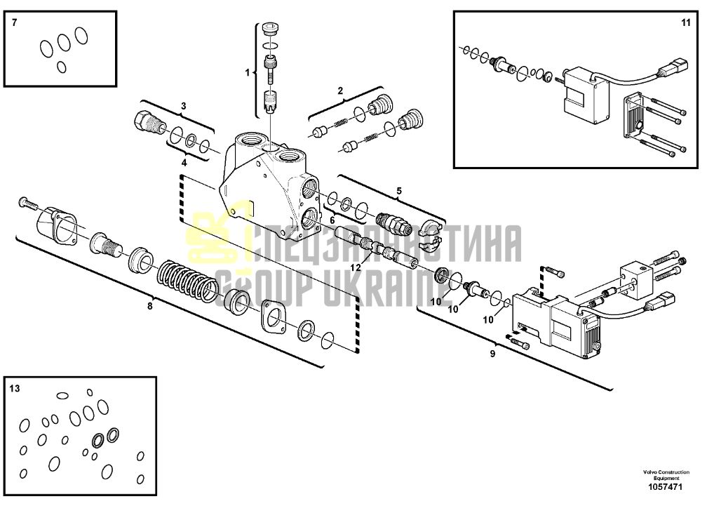 Volvo 15164446-ZN Ремкомплект електромагнітних соленоїдів для BL71, BL71PLUS