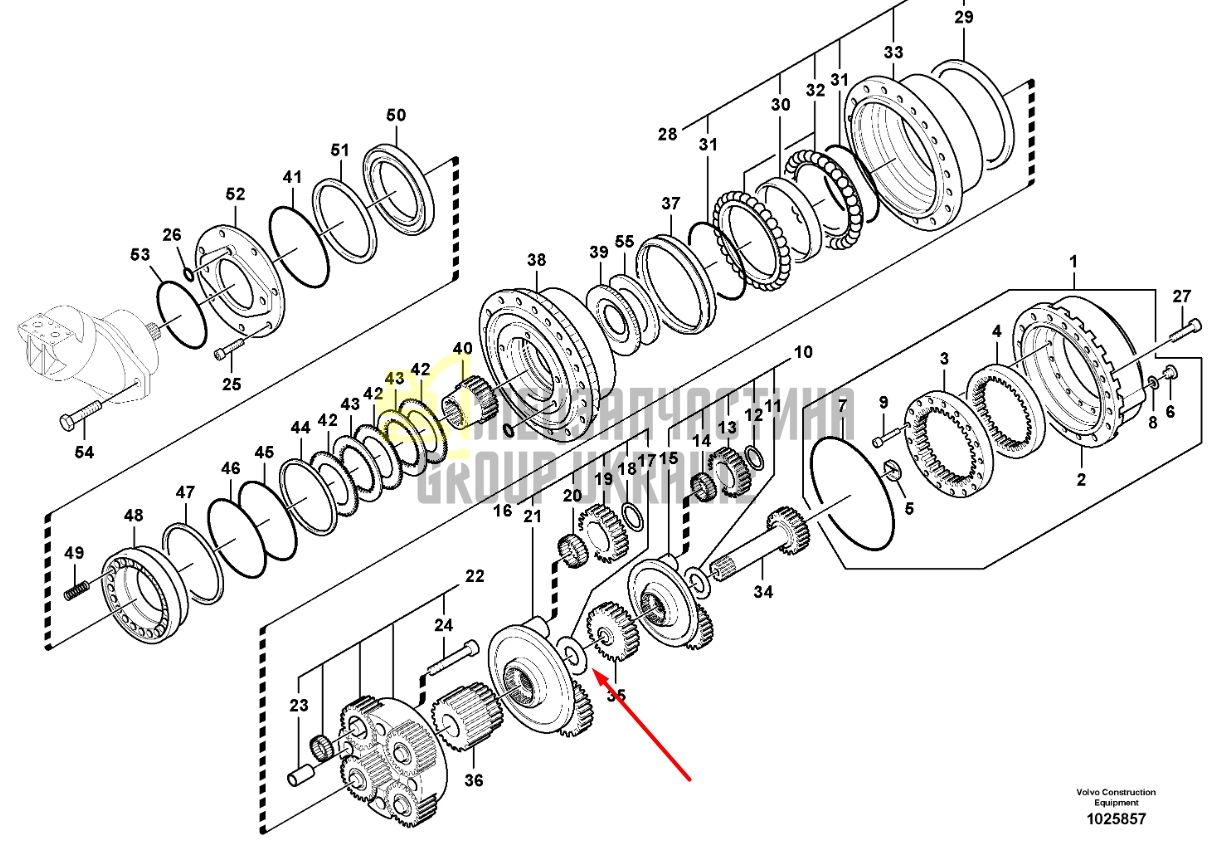 15175856 Доукон (ущільнення редуктора) Volvo EC450