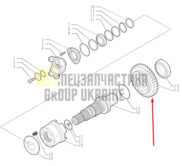 17206298 Шестерня муфти КПП VOLVO BL61PLUS, BL71PLUS
