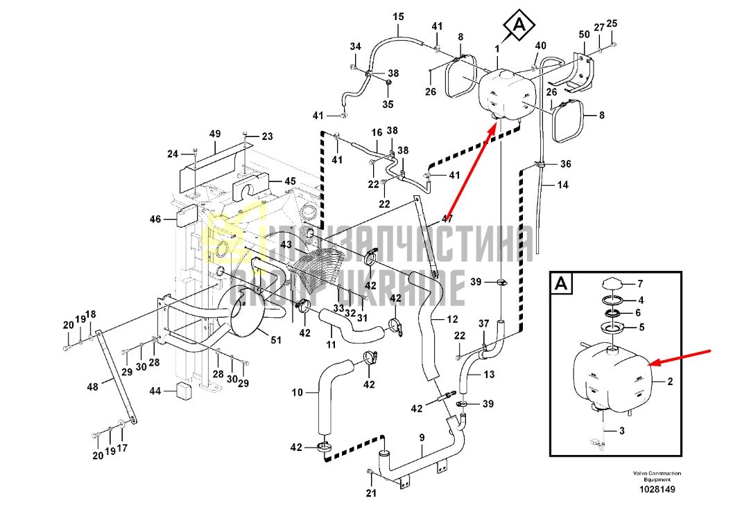Придбати Volvo 17214676 Розширювальний бак для EC140, EC160