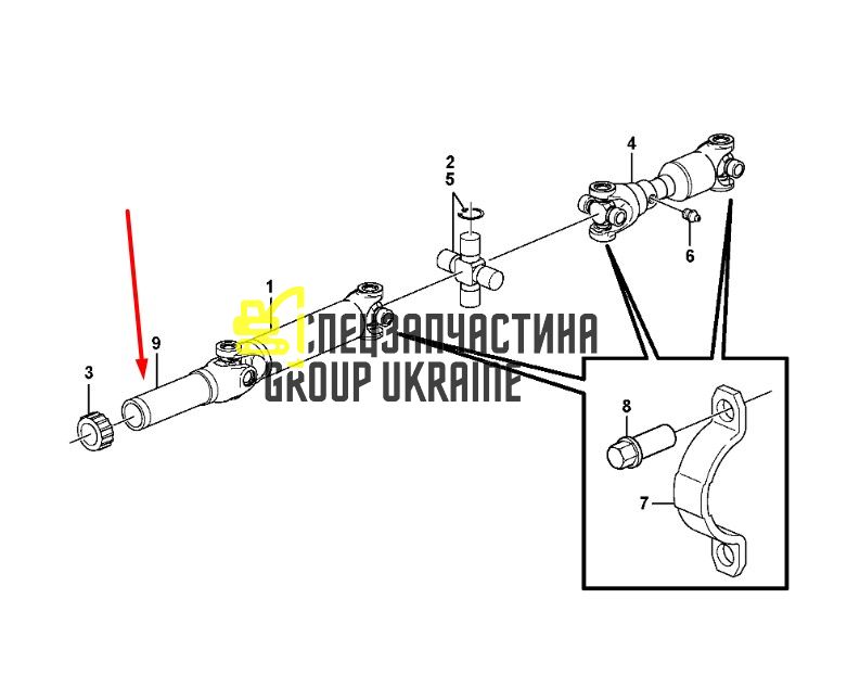 17442957 Вилка карданного валу Volvo, Case, Terex, Komatsu