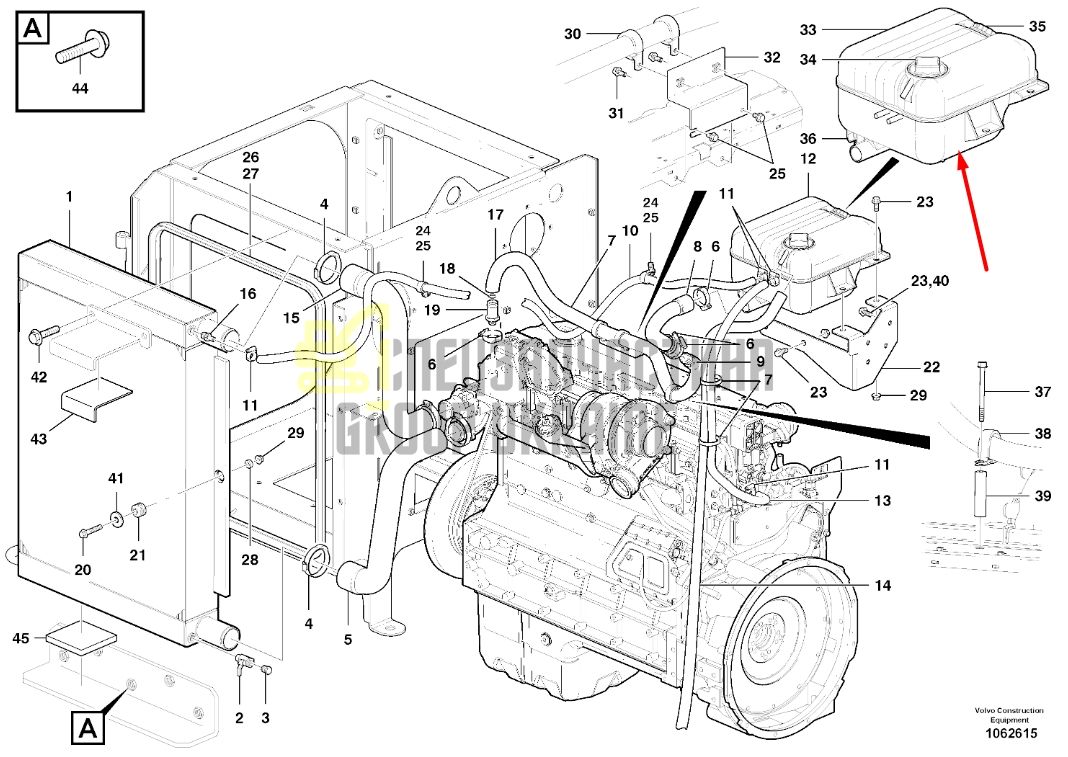 Придбати Volvo 20880612 Розширювальний бак для EC330, EC360