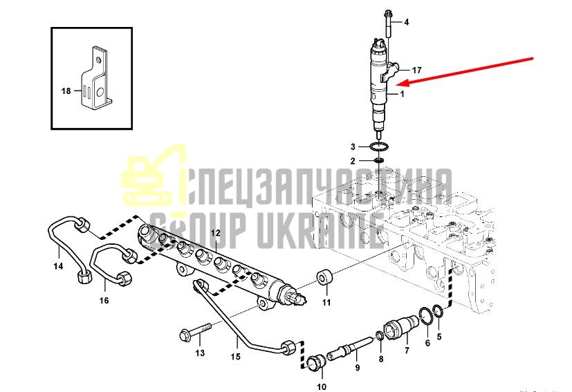 21773130 Форсунка паливна VOLVO EC220D
