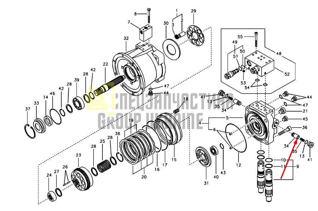 SA8230-27160 Сальник передній гідромотора ходу екскаваторів Volvo