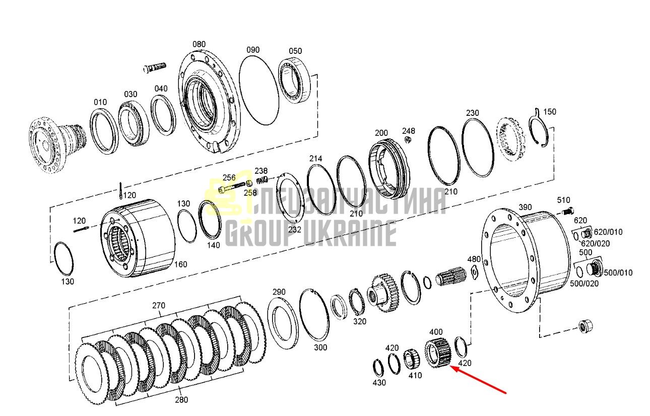 11713101 (4472364254) Satellite ZF, Volvo EW140